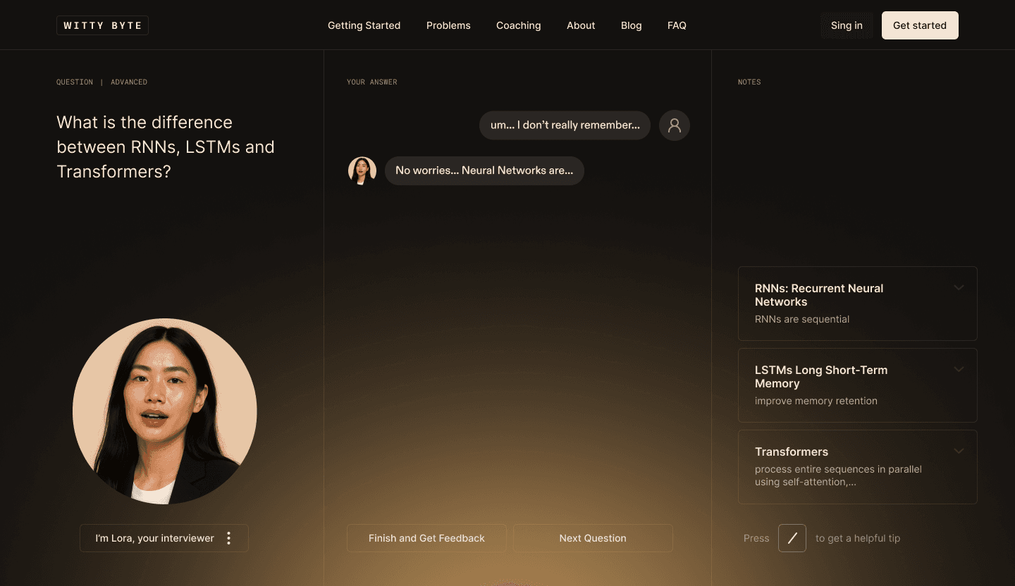 AI Interview Interface